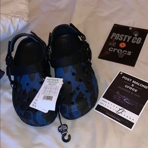 Post Malone X Duet Max Clog Black and blue camo